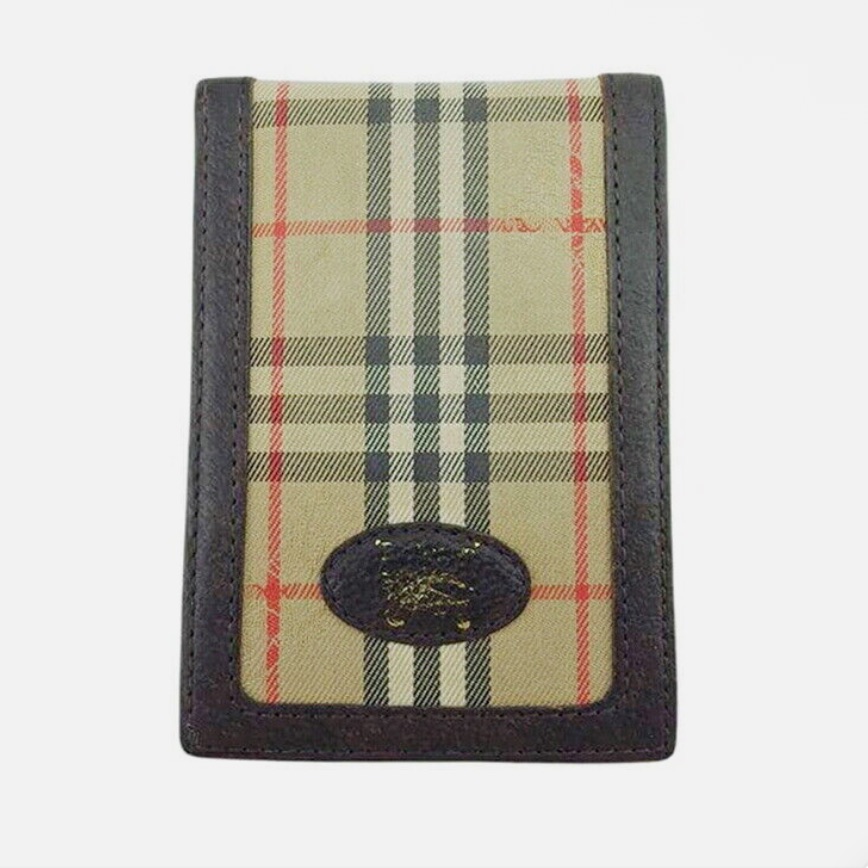 Burberry Canvas Classic Checkered Card Id Wallet Cardholder